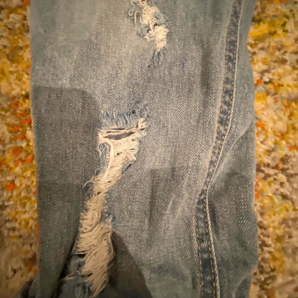 Distressed Blue Jeans - Picture 2 of 5
